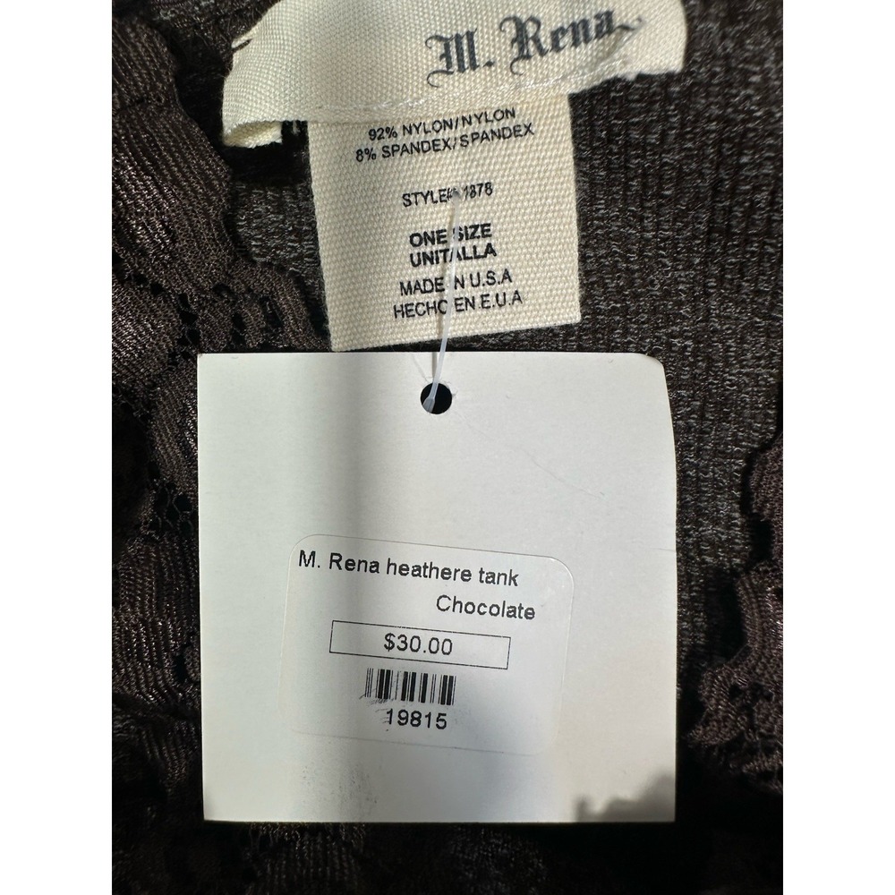 M Rena Cami Womens O/S Tank Top Lace Trim Coquette Bella Swan Y2K Made in USA - Picture 7 of 8